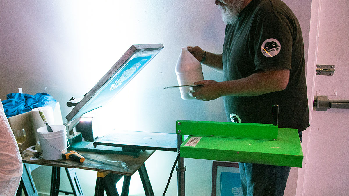 The shirts we created were printed on site during the event