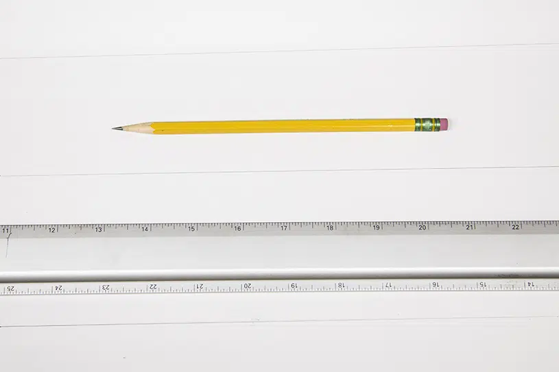 Draw sketch straight lines to keep your text level