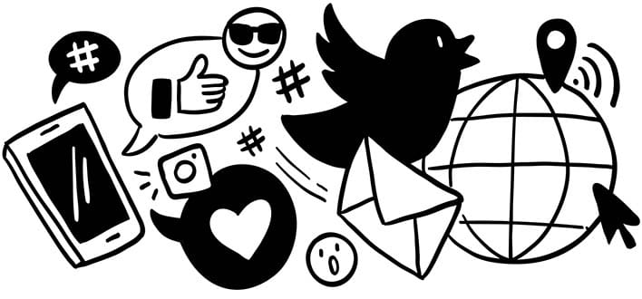 black and white hand drawn icon to show how graphic recording drives engagement