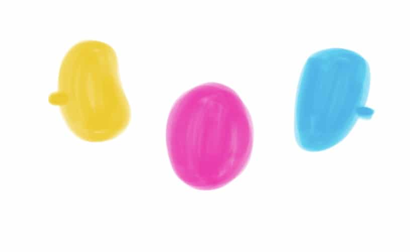 Color blobs used for faces