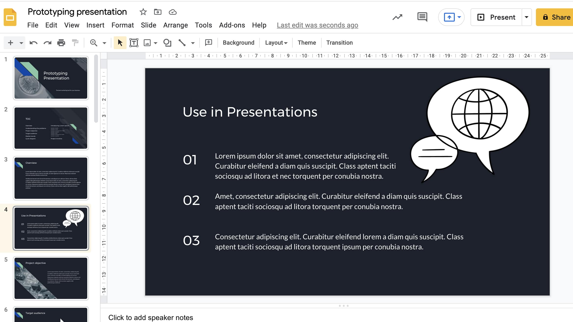 Hand drawn icons give presentations a more human feel