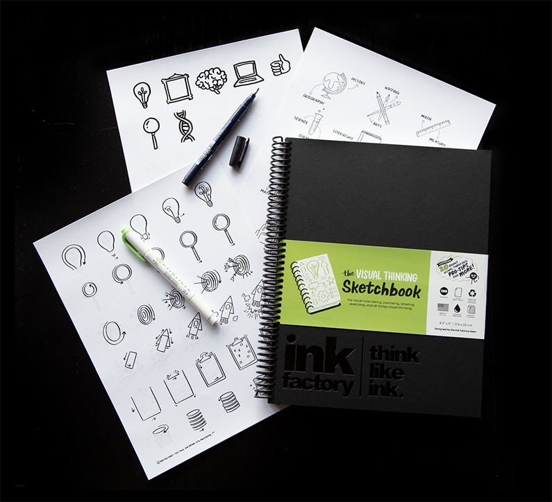 Ink Factory's Sketchbook for Sketchnotes: The Visual Thinking Sketchbook