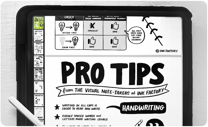 Our sketchbook is designed to help people learn visual note-taking